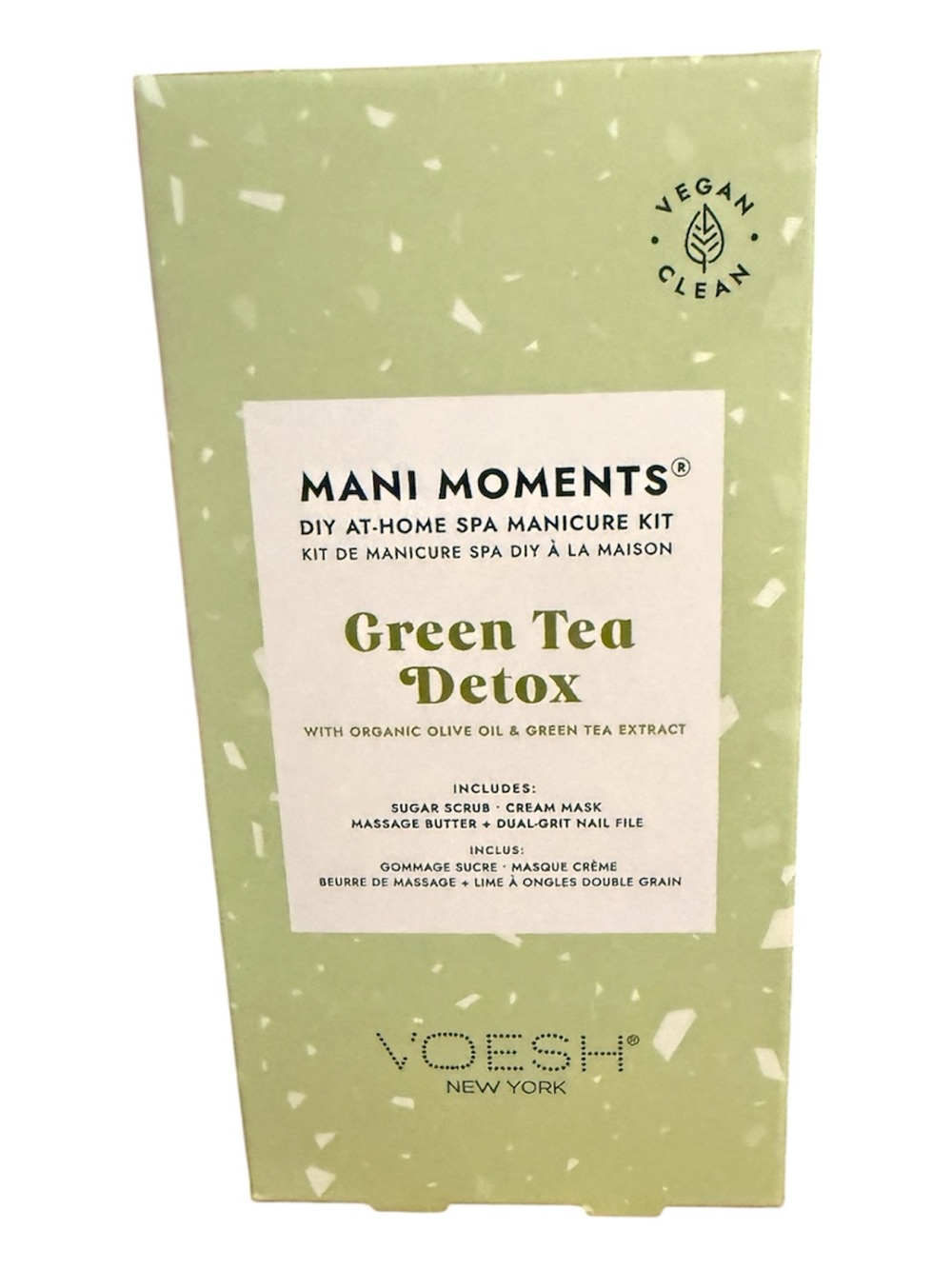 Mani Moments Green Tea Detox DIY At-Home Spa Manicure Kit - Green